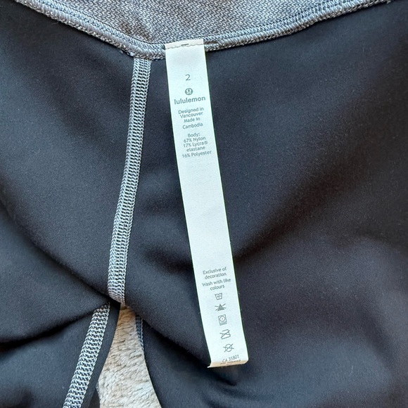 Lululemon Align Pant Il Mini Heathered Herringbone Heathered Black White/Black - Picture 12 of 13